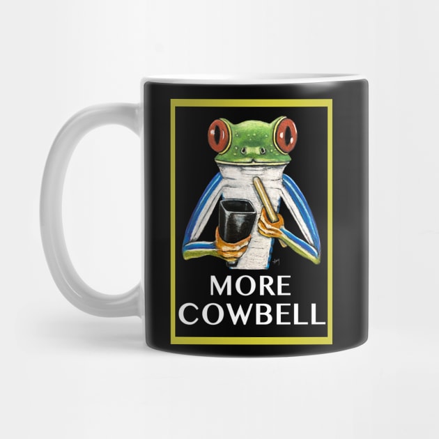 More Cowbell Frog by GardenPartyArt